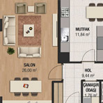 Toya Moda | Floor Plans | 2+1