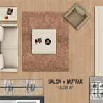 Toya Moda | Floor Plans | 1+0 Studio 